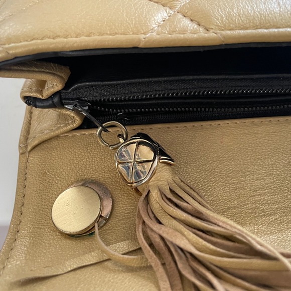 Quilted Mini Baguette Shoulder‎ Bag Gold Chain Crossbody Purse - Picture 10 of 10